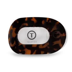Tortoise Large Flat Round Hair Clip