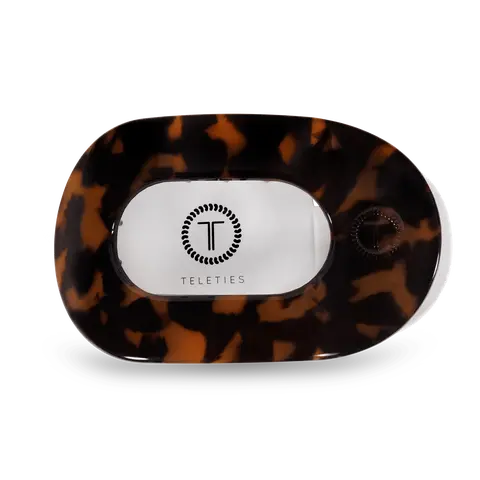 Tortoise Large Flat Round Hair Clip