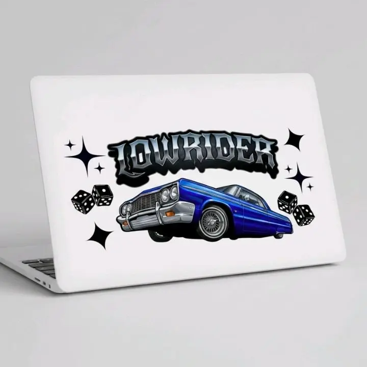 Blue Lowrider - UVDTF Wrap for cups/hard surfaces sticker