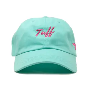 TUFF Thin Script Dad Hat - Tahiti Blue (Pink)