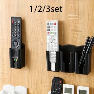 Magnetic Remote Control Wall Mount Holder, No Drilling Self-Adhesive Storage Stand, Suitable for TV & Air Conditioner Remotes, Oval Design