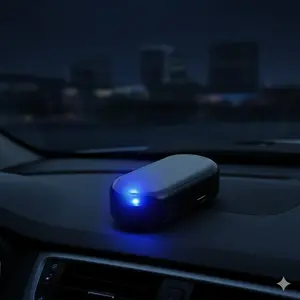 Solar Car Anti-Theft Warning Light Wireless Motion Sensor Alarm Super Bright LED Strobe Lights for Vehicle Decor Solar Powered Outdoor Security Lighting Siren Alarm