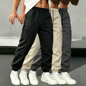 Great value 3-pack: men’s summer casual pants, men’s cargo pants, men’s pants, men’s jogger pants; solid color, simple design, elastic waistband, adjustable drawstring; suitable for everyday wear, outdoor activities, work, and more—an excellent gift for f