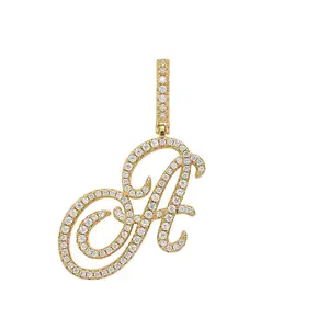 Exquisite Gold Initial Pendant Necklace Inlaid with Sparkling Rhinestones Ideal for Personalized Jewelry mothers day gift ideas
