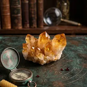 Authentic Raw Citrine Quartz Crystal Specimen – Natural Rough Yellow Quartz Chunks for Manifestation, Solar Plexus Chakra Healing, Abundance Altar Decor & Wellness Gifts (Premium Grade A)