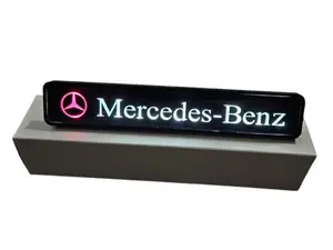 Mercedes-Benz LED Front Grille Emblem Badge 12V Illuminated Logo Universal Fit Weatherproof Durable Construction Easy Wiring