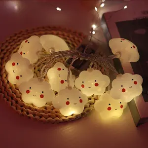 LED Star Cloud Smiley Face String Lights Decorative Lamp for Kids Room, Photo Prop Atmosphere Light, Party Led Lights, Room Decoration