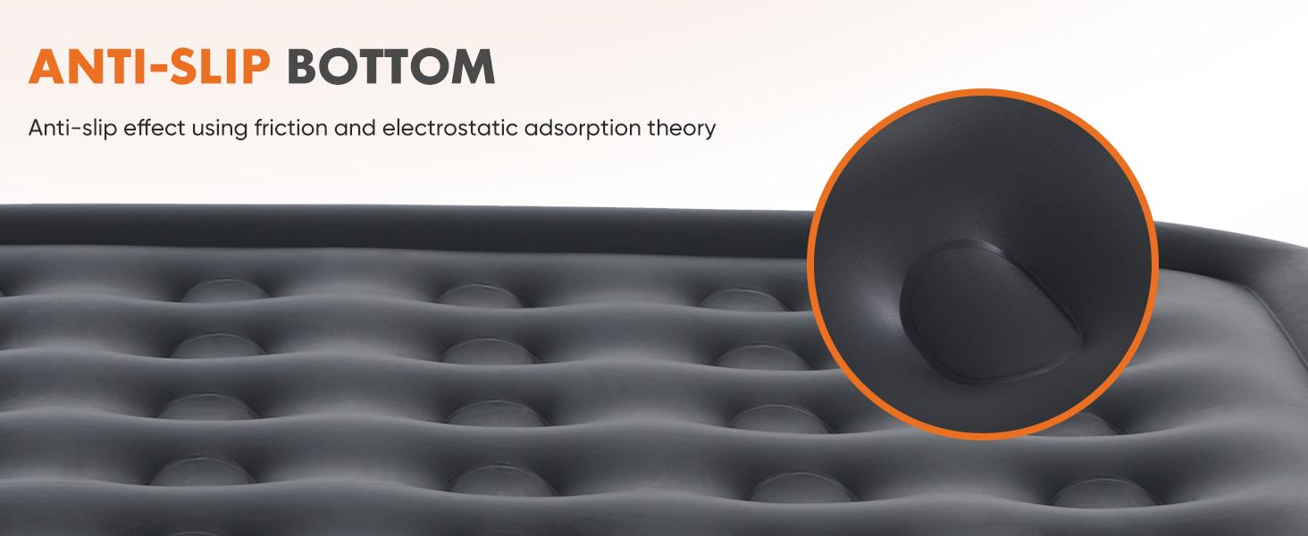 AirRise anti-slip bottom grips floor on any surface