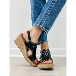 Corkys Darlin Wedges in Black