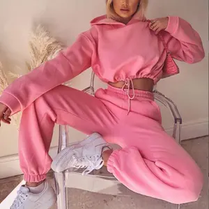 Active Flow 2-Piece Set: Cropped Hoodie & High-Rise Joggers