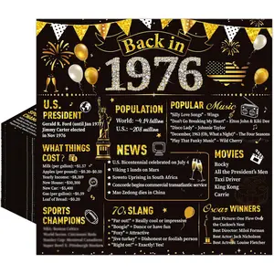 50th Birthday Napkins 50PCS Back in 1976 Birthday Party Decorations Supplies for Men Women Cheers to 50 Years Disposable Napkin Table Decor