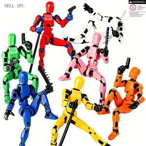 1pc Jointed Doll Decompression Building Toy 3D Trendy Model Multi-Jointed Moveable DIY Assembled Digital Figure Desk Decoration Self-assemble by DIY， Need Self DIY Assembly, Unassembled Version