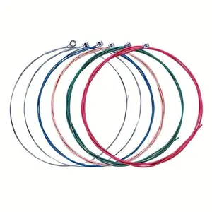 Mixed Color Guitar Strings (6pcs/set), Acoustic Guitar Strings, E-a Guitar Strings, Classic Guitar Multi Color, Music Accessories for Acoustic Folk Guitar