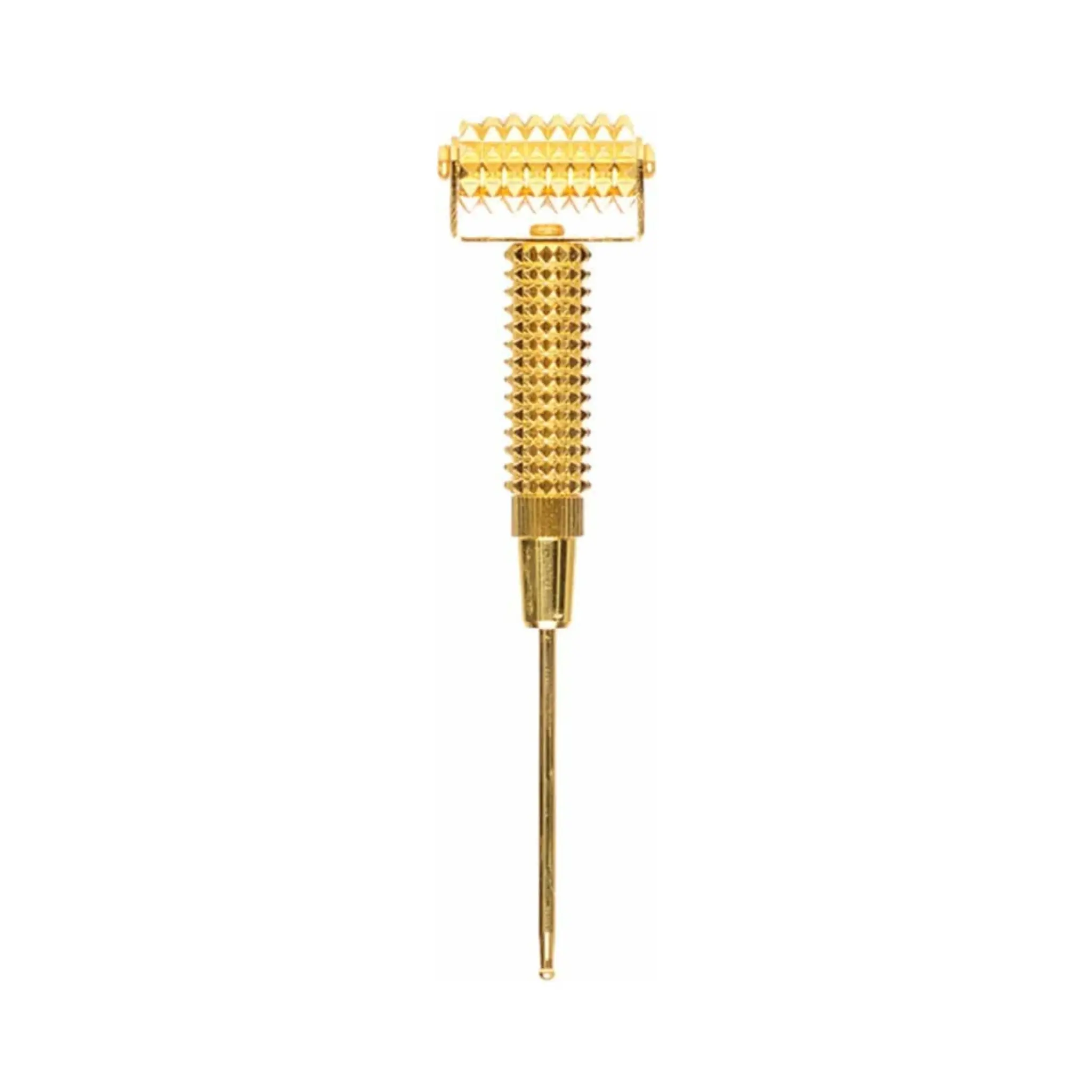 Skin Gym Goldie Face Roller Facial Massage & Skincare Support | Cooling Metal Design & Smooth Rolling Action
