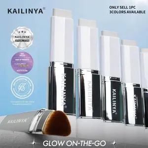 Korean Color-Changing Foundation Stick, Long-Lasting Dewy Finish, Flawless Perfector, Dual-Ended Design with Detachable Brush, Perfect for Any Skin Tone, Makeup
