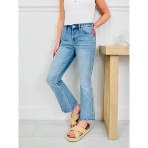 Kick Back And Relax Kick Flare Cropped Jeans