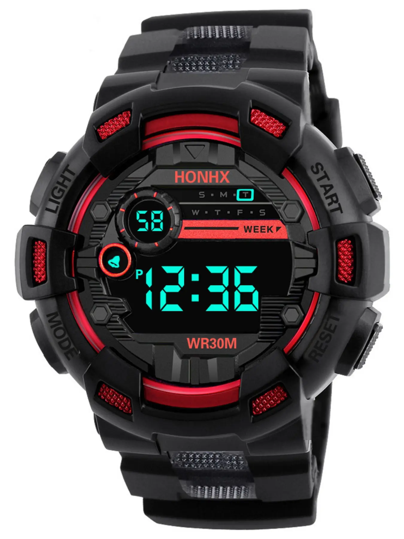 New Men's Sport Watch Waterproof Night Glow Multifunctional Electronic Watch Fashion Versatile Wristwatch Fashionable Digital Watch for Daily Use Trendy Multifunctional Watch Sports Digital Watch Water Resistant Watch Sporty Waterproof Watch