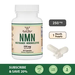 Double Wood Supplements NMN Nicotinamide Mononucleotide 250 mg per Serving 60 Capsules Healthcare Dietary Vitamin Edible Fitness Energy Antioxidants Probiotics Natural Wellness Boost Healthy