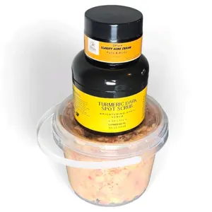 Dark Spots, Pimples, freckles Body Cream 1 Oz, Turmeric Scrub 4 Oz, Molato Soap 10 Oz Helps Reduce Pimples Breakouts help with razor bumps& Blemishes for Clear Smooth Skin Lightweight Daily Moisturizer Moisture Moisturizing Hydrate Hydrating