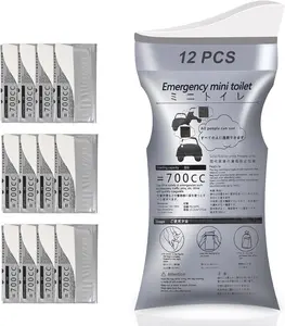 12 Pack Disposable Urine Bag, Men's/Women's Urine Bag, 700ml Emergency Portable Urine and Vomit Bag for Travelling, Camping, Traffic Jams, Pregnant Women and Children