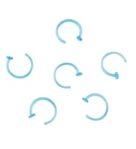 Aqua Glass Hoop Nose Ring