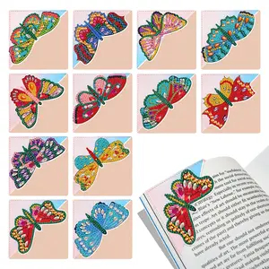 12Pcs Butterfly Diamond Painting Corner Bookmark Kit - DIY Diamond Art Kits for Adults,Protecting Bookmark Craft Supplies Kits for Book Lovers