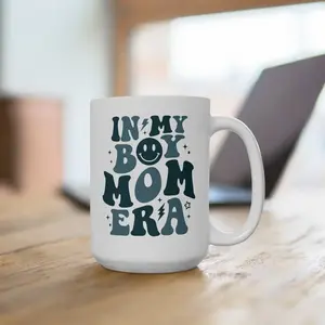 Boy Mom Era Mug, 11oz 15oz, Mother's Day Mug, Mom Coffee Mug, New Mom Gift Ceramic Drinkware
