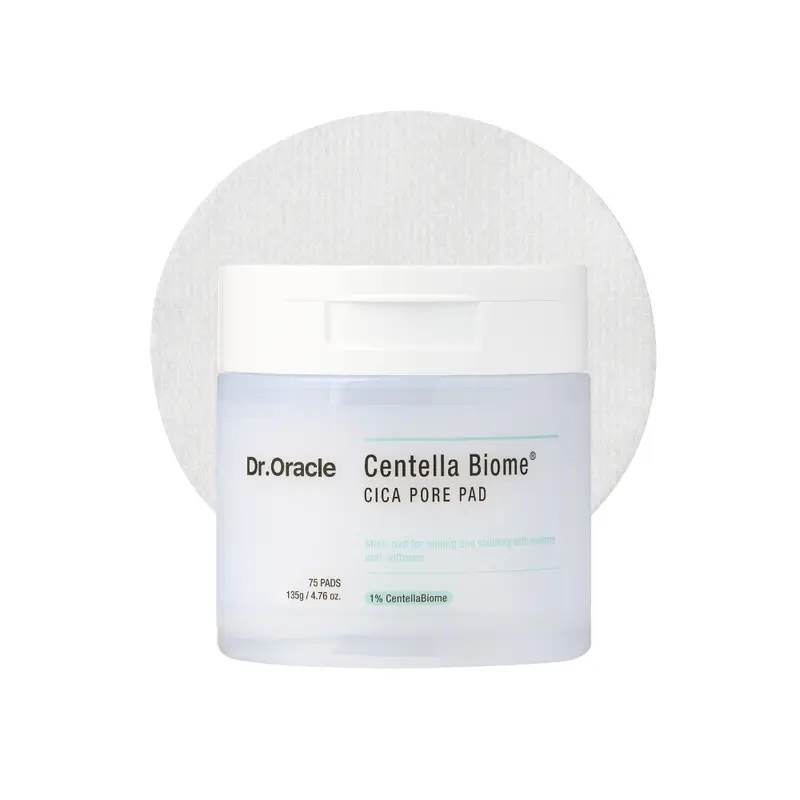 Dr.Oracle Centella Biome Perfect-Prep Toner Pad, Hydrating Korean Toner Pad for Oily Skin, Skin Repair & Makeup Prep