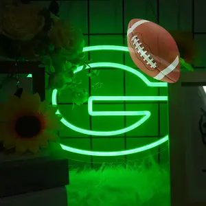 Football Neon Light for Man Cave, Birthday Gifts for Men, Neon Sign for Wall Decor, Football Team Sign for Bar Dorm Party Game Room Decoration