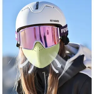 Feyadaosi Australian Wool Thermal Face Mask Women's High-Value Windproof Cold-Proof Autumn Winter Warm Mask Anti-Freezing UV Australian Velvet Mask