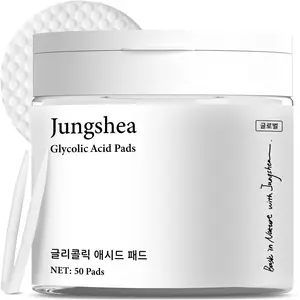 JUNGSHEA Glycolic Acid exfoliate Pads, AHA pads Blackheads & Whiteheads - Reduce Pimples & Clogged Pores