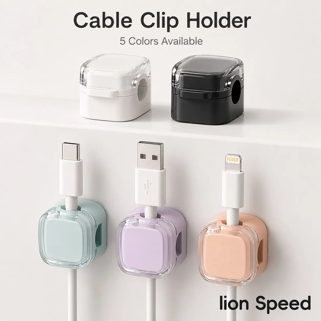 [Dealsforyou]Magnetic Cable Clips 6 Pack, Self-Adhesive Cord Organizer for Charging Cables, Desk Wall Nightstand Office Gift