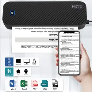Portable A4 Thermal Printer, Bluetooth-compatible Connectivity, Print Photos & Pdfs, Versatile Printing, Foldable Roll Paper, Office Home School Travel Use, 2600mah