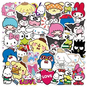 SANRIO Pompompurin Stickers Collection 60pcs – Cute Posters for Crafting and Decorating, Adorable Designs in Various Poses, Perfect for Kids and Collectors