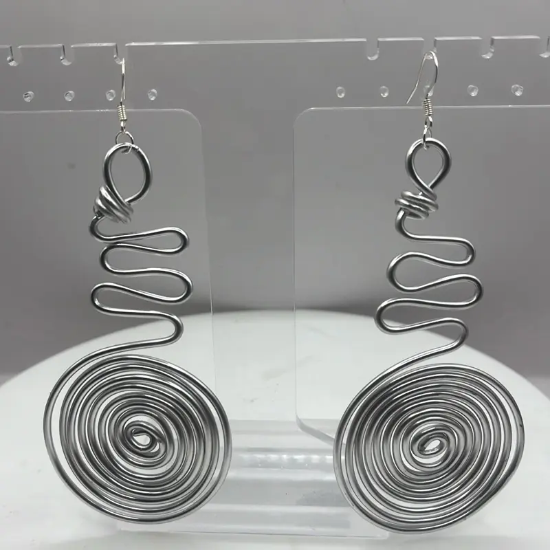 Goddess Earrings - Silver Spiral Design Fashion Accessory