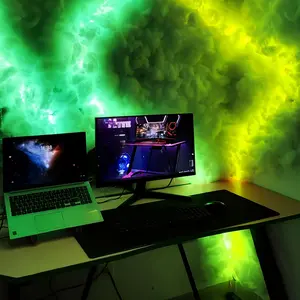 K-16.4ft Color-Changing Cloud Light Kit - Music Sync, Remote Control, USB Powered, Indoor Festive Home Decor with Vibrant LED Lighting - 15