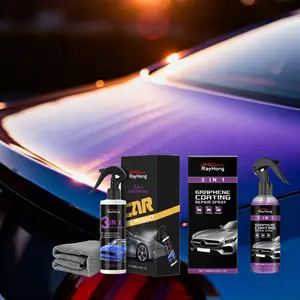 3-in-1 Car Paint Protection Coating Spray Set, Water-resistant and Anti-fouling, Enhance the glossiness of the paint surface