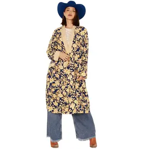 Free People Women's Wild Nights Floral Print Long Sleeve Kimono Duster - Ob1467503