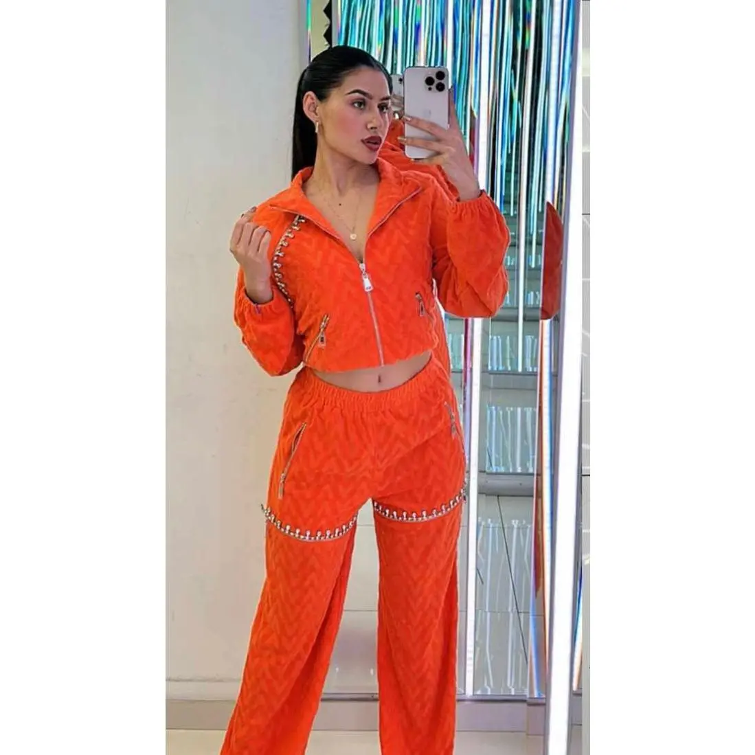 Rhinestone Jump Suit