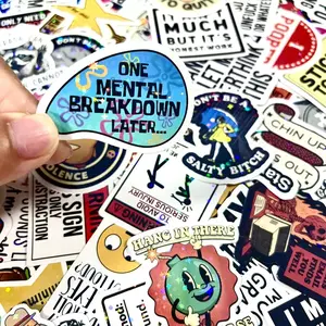 130PCS Funny Saying Sticker Pack – Snarky & Sarcastic Bold Humor Vinyl Stickers with Laser Holographic Sparkle, Waterproof Meme Decals for Laptop, Computer, Water Bottle, iPad, Phone Case, Car Bumper & Folding Chairs