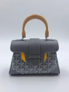 Pre-owned Goyard Leather Shoulder Bags Mini SAIGON Top Handle bag