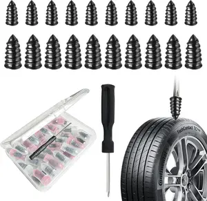 IMOLI Tire Repair Rubber Nail, Vacuum Tire Repair Kits Spiral Rubber Screws, Fast Self-Service Tool for Car, Truck, Motorcycle, Tractor Tire Puncture Repair