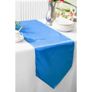 13.5"x108" Satin Table Runner - Periwinkle/Cornflower (1pc)
