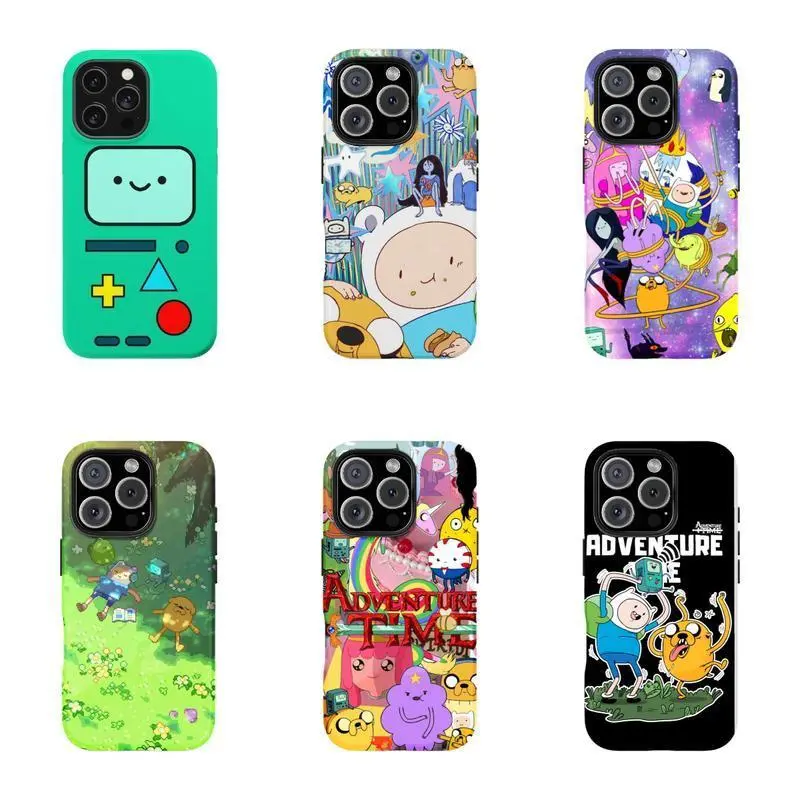 Adventure Time–Inspired Tough Phone Case – Nostalgic Cartoon Aesthetic Design | Trendy Girly Protective CoverSuitable for iPhone 17-11 Pro Max/Plus and  Samsung Galaxy S23-25