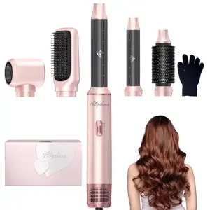 Hair Dryer Brush 5 in 1, Upgrade Hot Air Brush As A Gift for Straight/Curl/Drying/Smoothing Air Styler Curling Wrap Air Curler, Curling Iron Hair Styling Tools