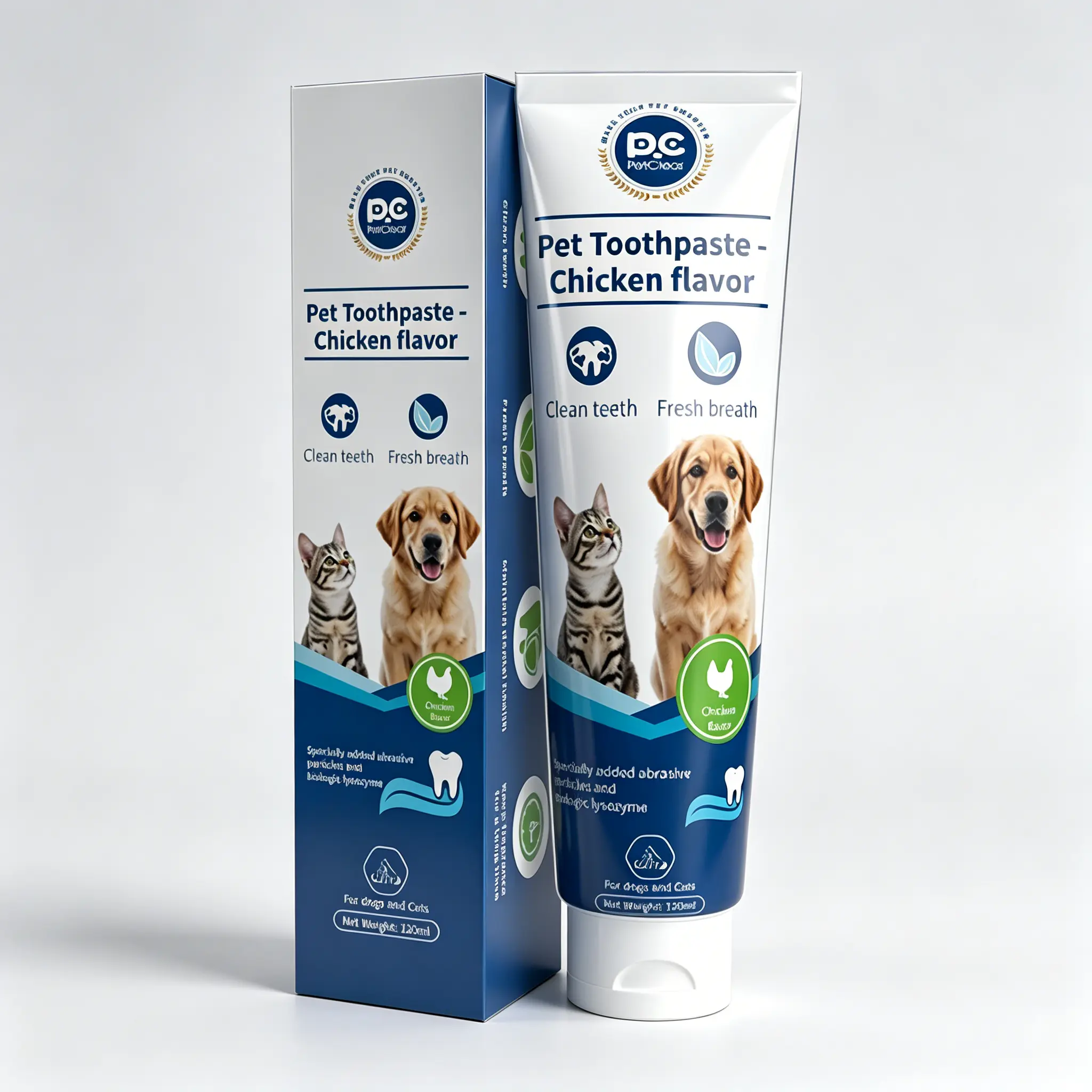 PETCLEAR Dog Toothpaste, 4.23 oz (120 ml) Chicken Flavor Enzyme Gel - Alcohol-Free, Fluoride-Free, Smooth Texture, Biotin, Lysozyme, Teeth Cleaning, Breath Freshening, Tartar Control, Plaque Removal for Dogs