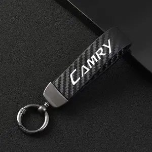 For Toyota Camry Carbon Fiber Car Keychain Set, Premium Auto Modification Key Fob with Screwdriver and Rings, Durable, Lightweight and Stylish Design