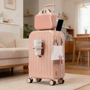 20-inch 2 Piece ABS+PC Hardshell Luggage Set in Classic Design,Can be taken on boardA,Elegant and Durable Suitcases,Lightweight Luggage with one handbag set, Cabin Size Blue, Luggagesets Back to school