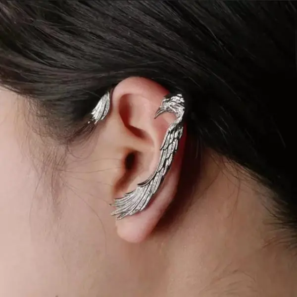 Gothic Crow Bird Shape Ear Cuff Warp Earring