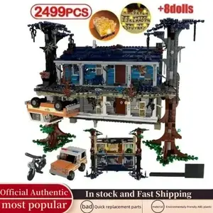 2499PCS/PZS Creative Architecture Street View Series "Strange Stories: Inverted World" Strange Story Character Compatibility 75810 Inverted Building Blocks Inverted World Brick Model Assembly Set Children's STEAM Toy DIY Birthday Christmas Gift